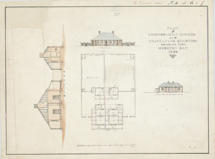 Plan of Commissariat Officer and Chaplain's Quarters