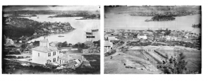 Glass plate negatives of Sydney Harbour from the Holtermann residence, St. Leonards, 1870-1875