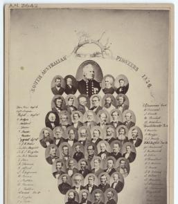 South Australian Pioneers 1836 [mosaic] Duryea, Townsend, 1872. Photograph B 47454