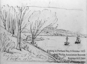Fishing in Portland Bay, 8 October 1835